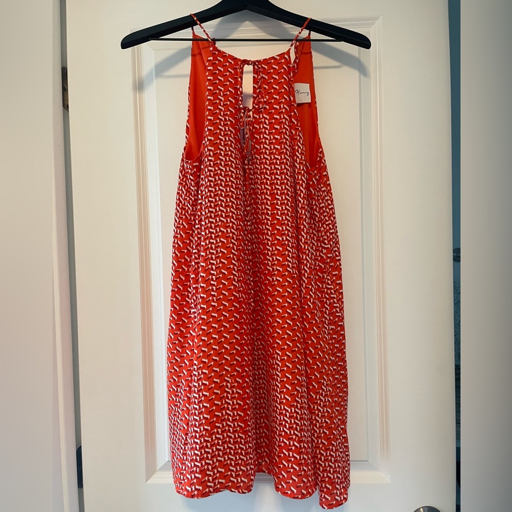 Orange print dress